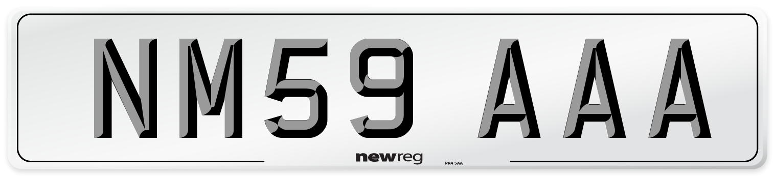 NM59 AAA Number Plate from New Reg